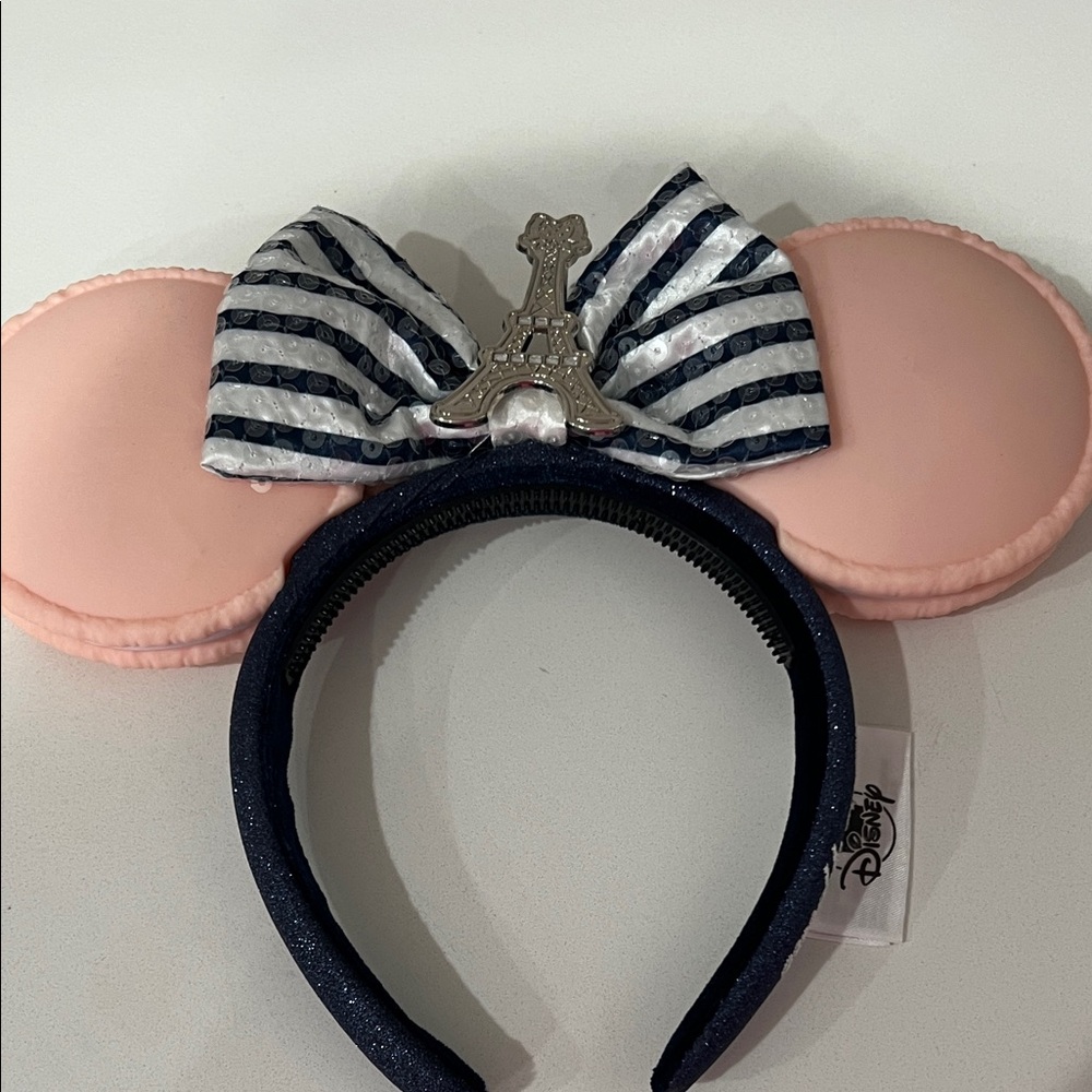 Disney Pink and Navy Striped Minnie Mouse Ears